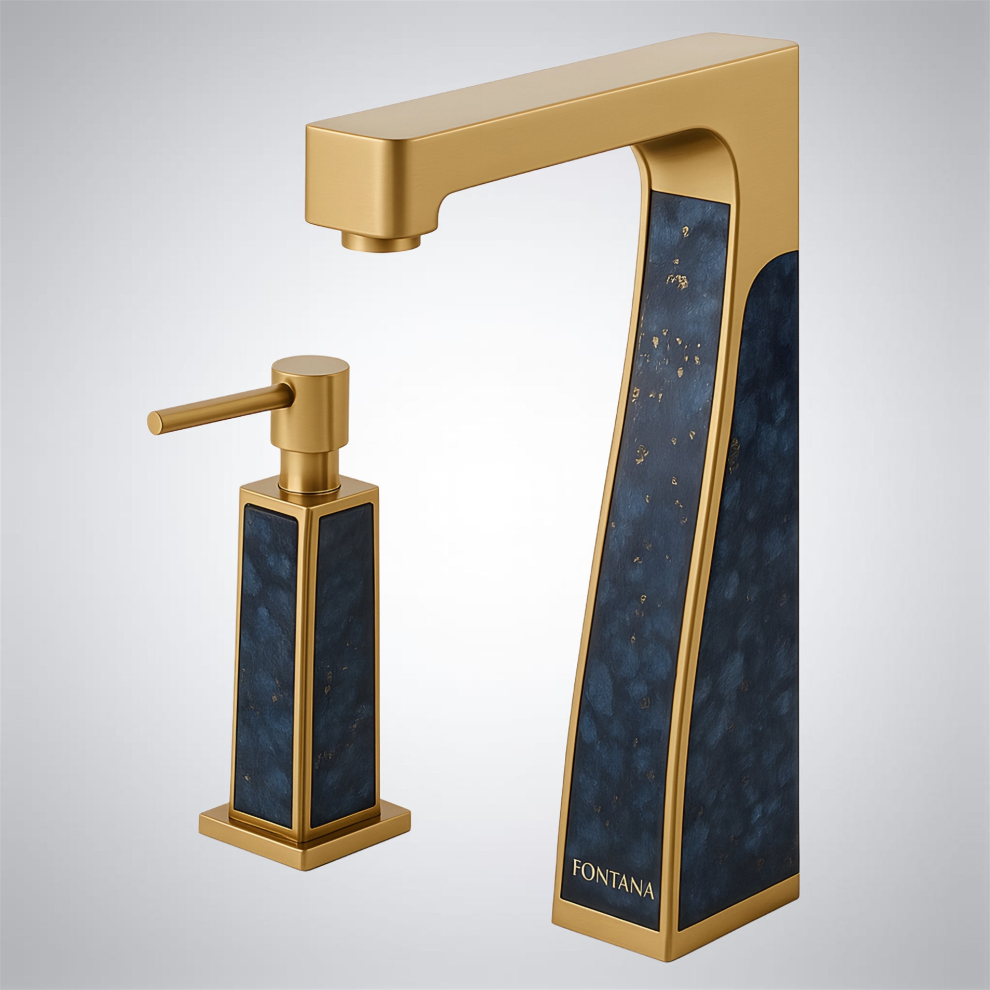 FS10597BGB Fontana DuoHygiene Motion Brushed Gold Blue — hi-res product image