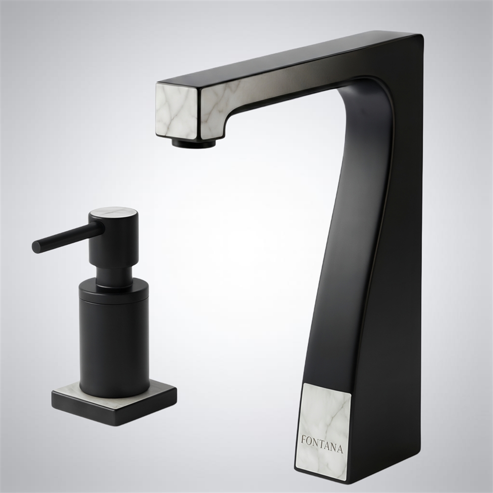 Fontana Skyline Curveâ„¢ â€“ Matte Black Architectural & Marble Fusion
