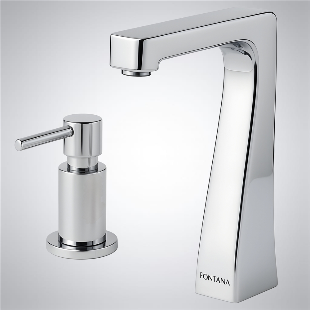 Commercial touchless faucet in polished chrome finish — sensor-activated deck-mount (FS10610PCH)