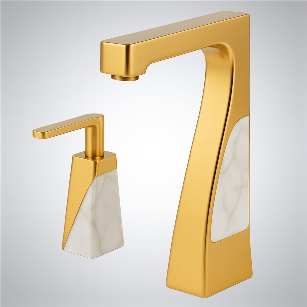 Commercial touchless faucet in gold finish — sensor-activated deck-mount (FS10613GLD)