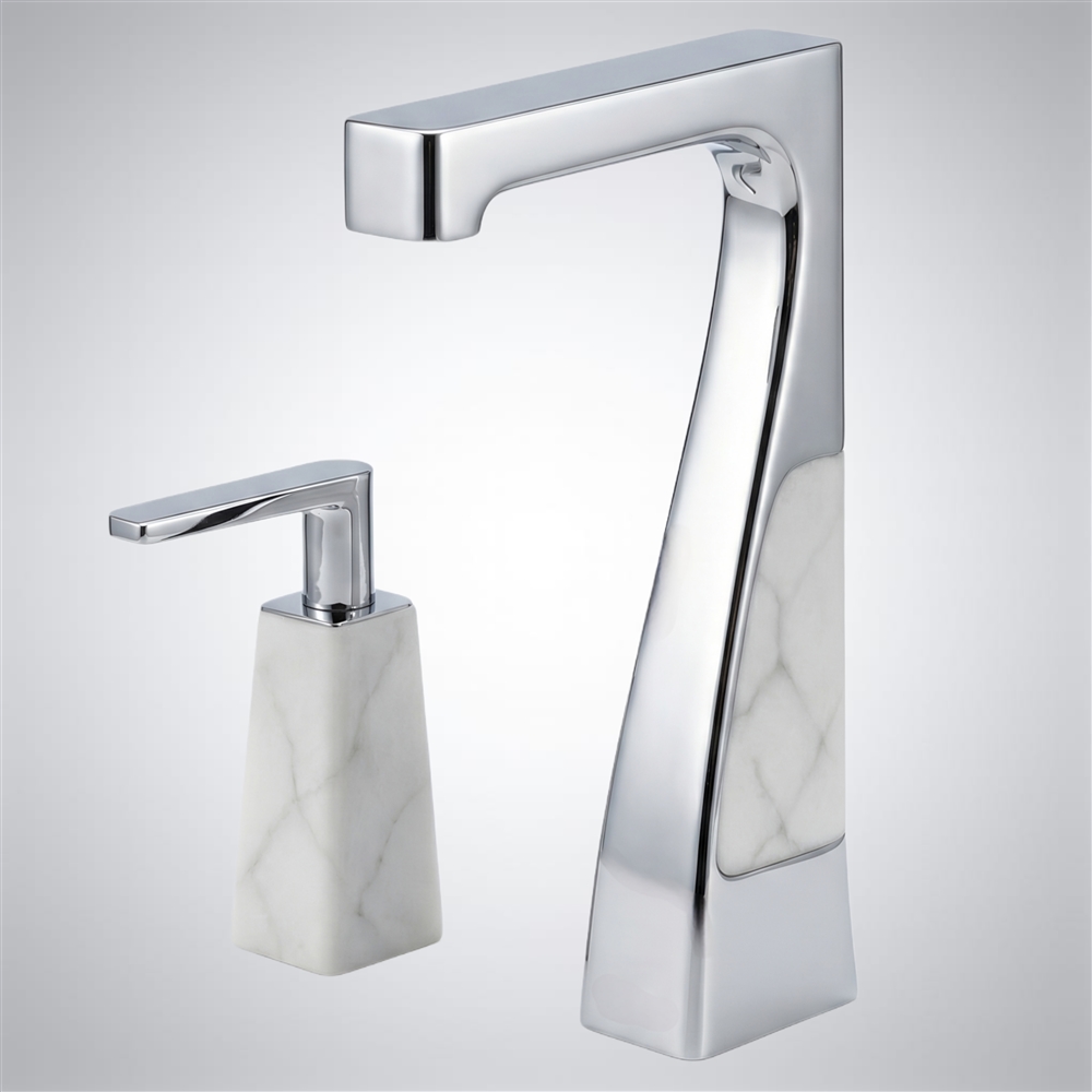 Polished chrome commercial touchless faucet — sensor-activated deck-mount (FS10614PCH)