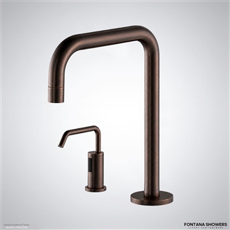Oil rubbed bronze touchless faucet dispenser set