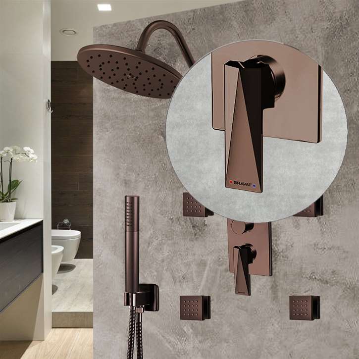 Oil Rubbed Bronze Shower Set | Wall Mounted | Fontana