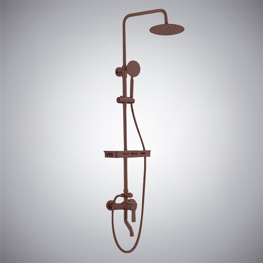 Fontana Vireonâ„¢ Oil Rubbed Bronze Thermostatic Shower Set | Luxury ...