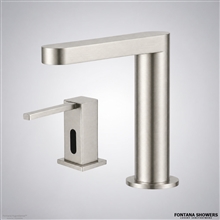 Brushed nickel sensor duo