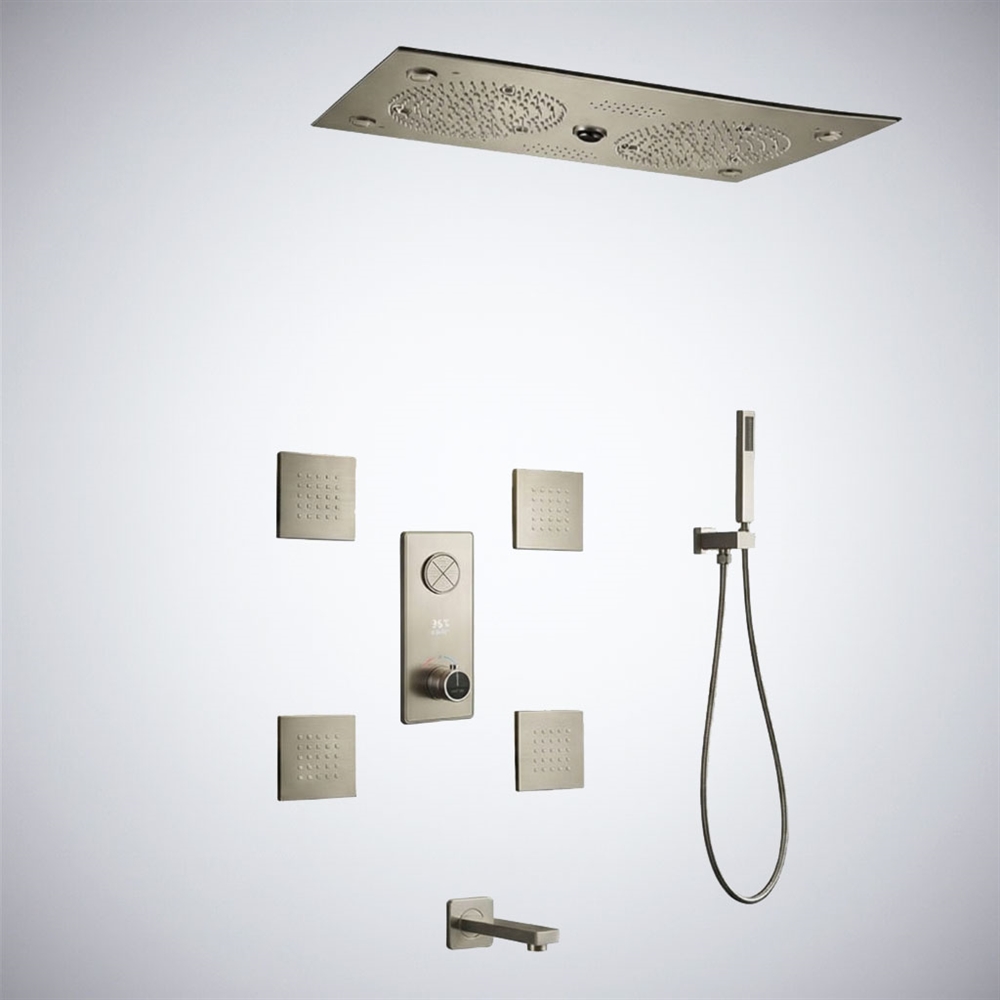 Fontana Solmiraâ„¢ â€“ Brushed Nickel Aurora Luxury Shower Set with ...