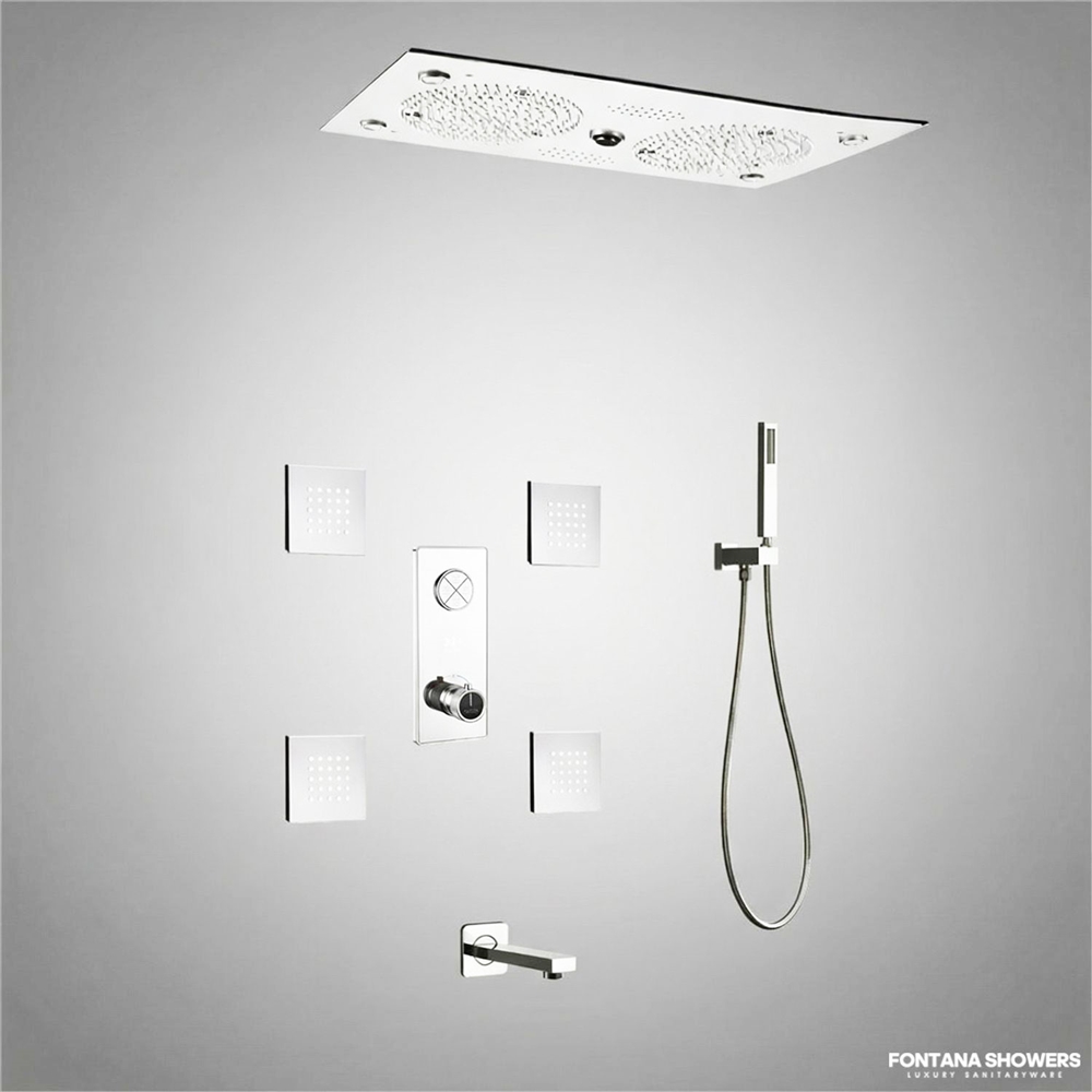 Fontana Celestraâ„¢ â€“ Luxury Chrome Shower Set