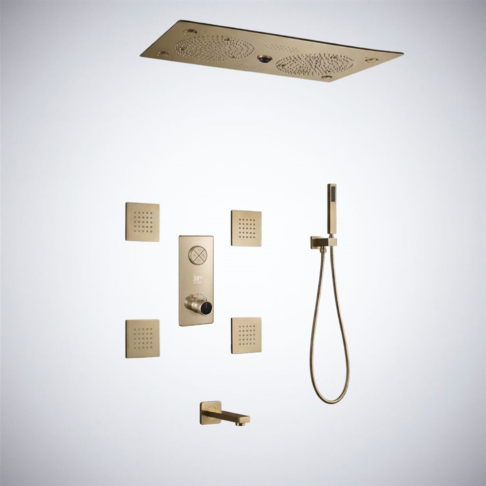 Fontana Valeriqueâ„¢ â€“ Solstice Champagne Luxury LED Shower Set