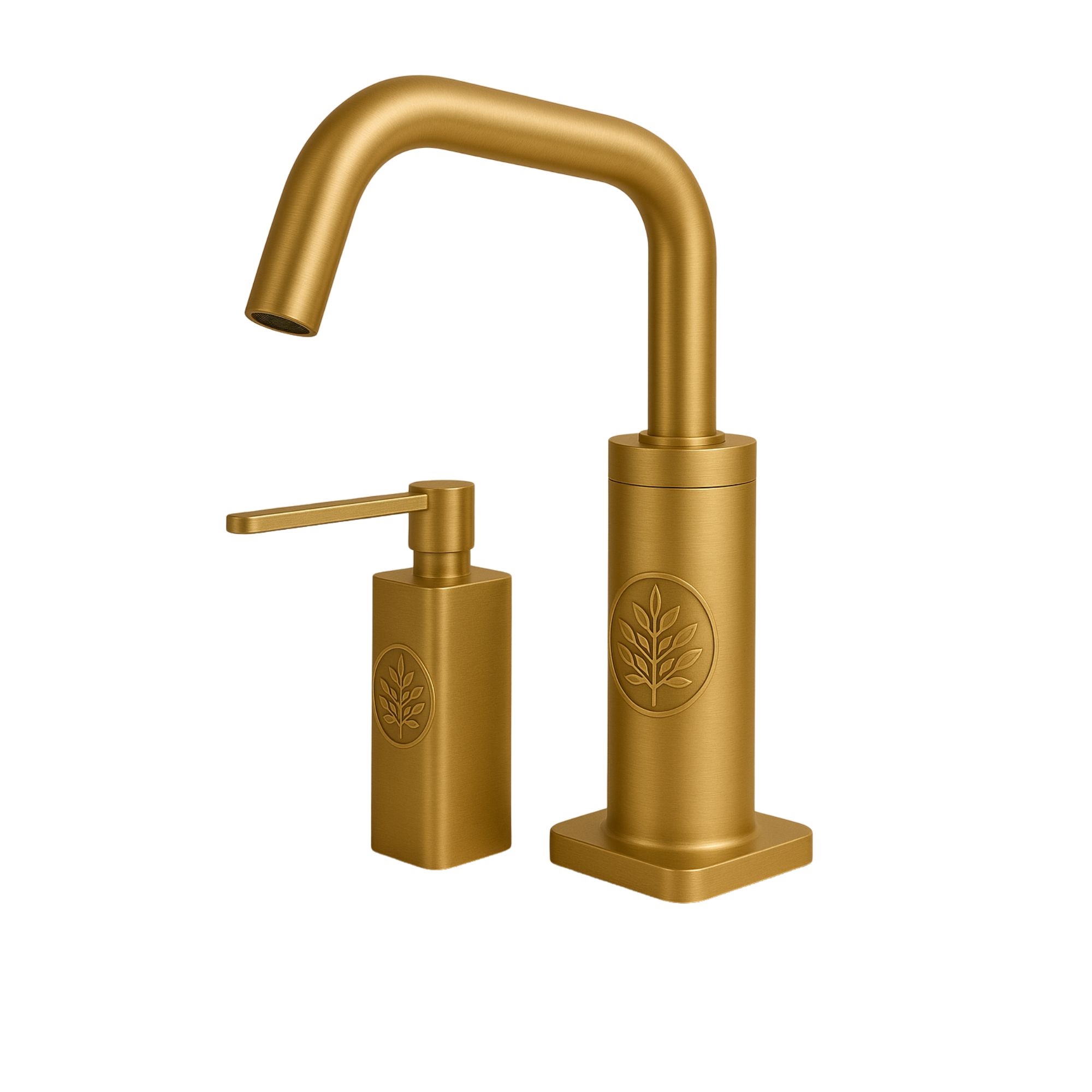 Fontana Emblem Column Brushed Gold Leaf