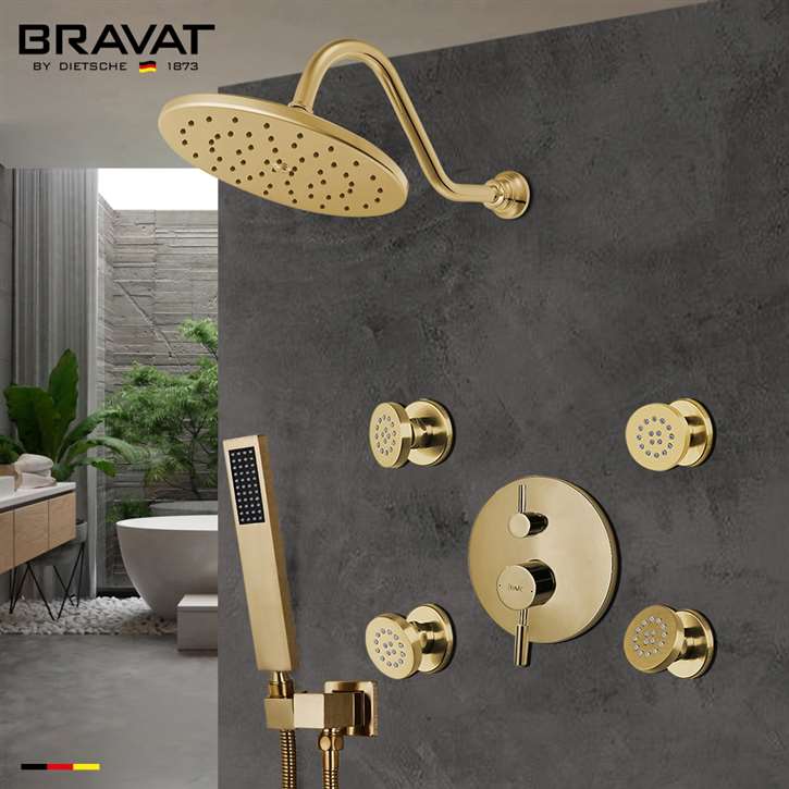 Bravat Shower Mixer Square Plate