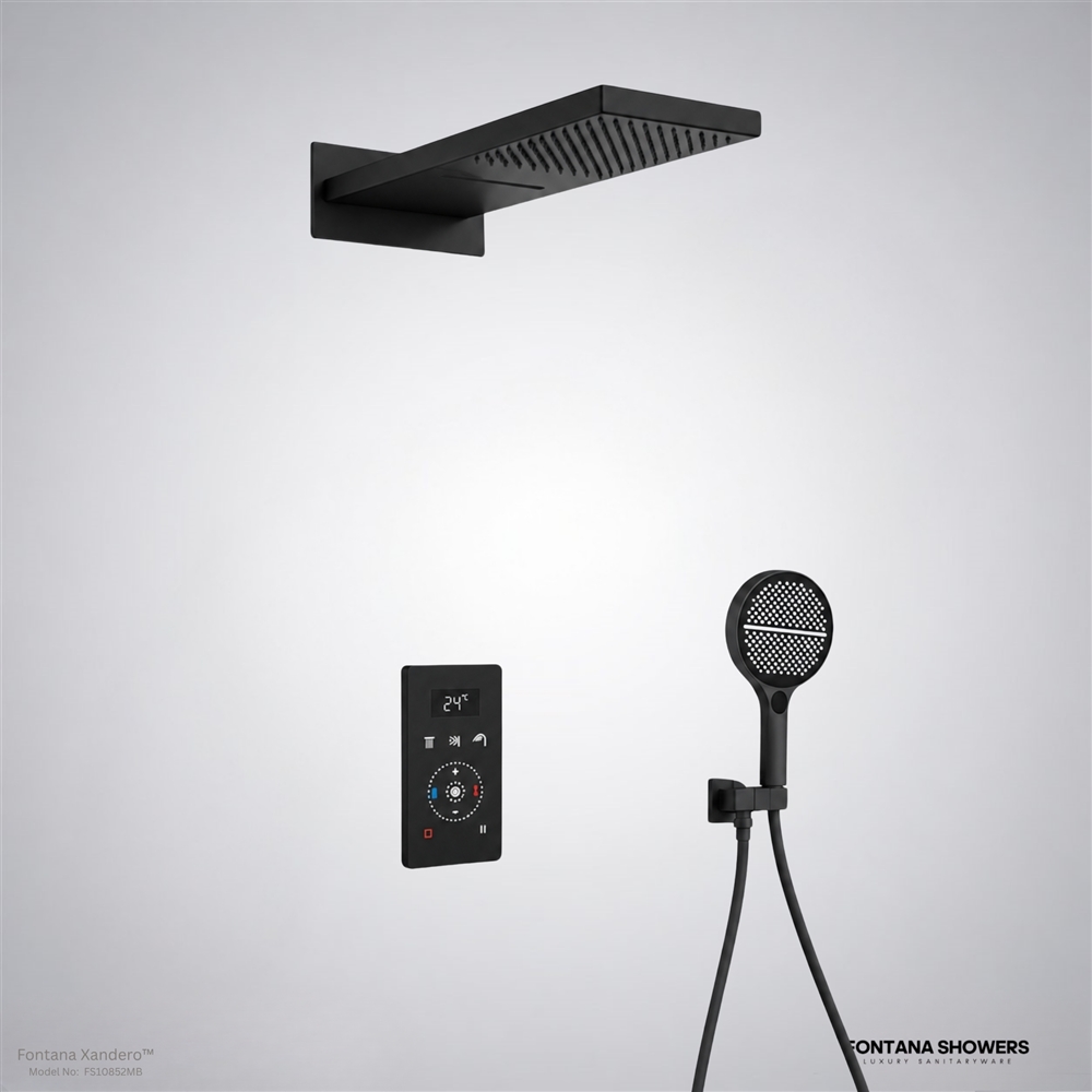 Fontana Xanderoâ„¢â€“ Matte Black Shower System