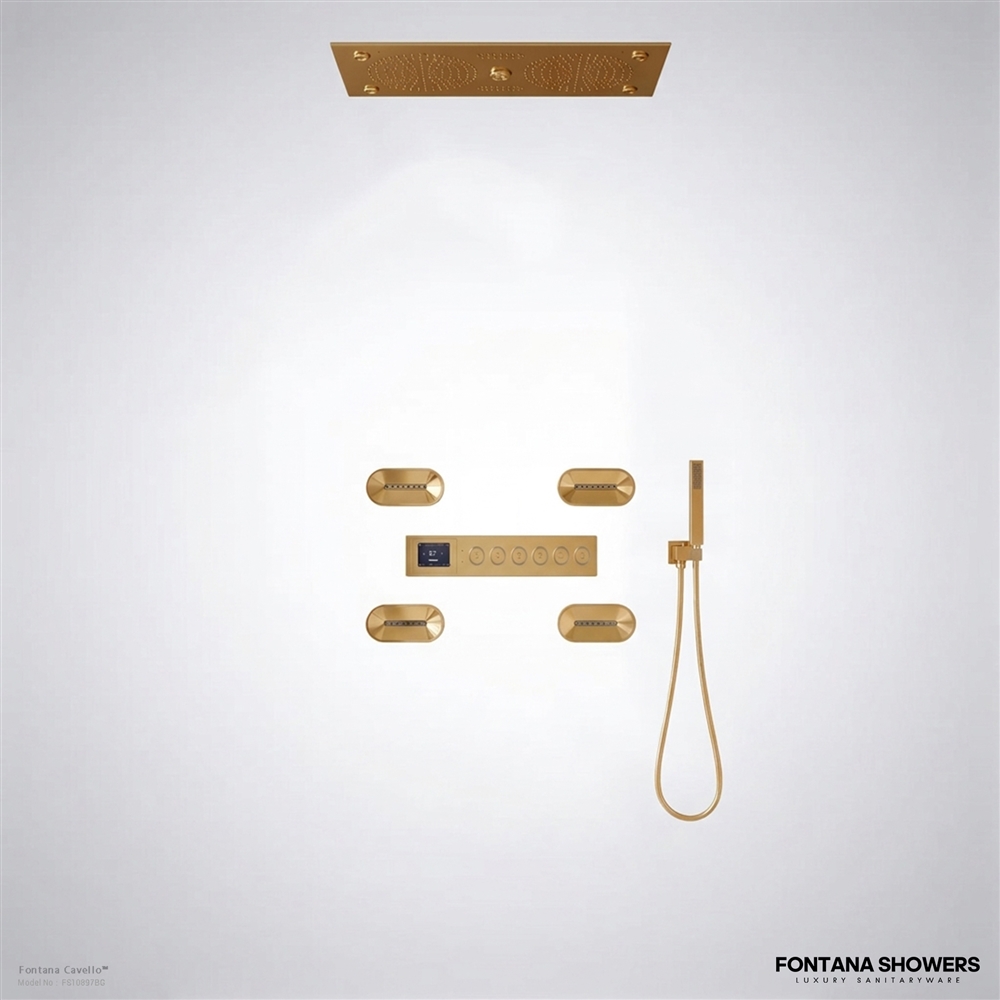 Brushed Gold Digital Shower