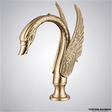 Champagne swan sensor faucet