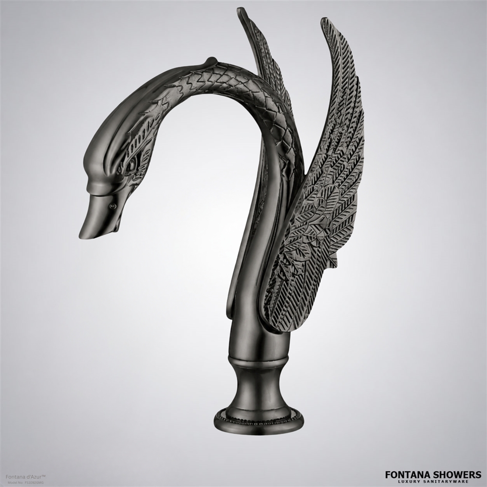 gun metal gray swan sensor faucet