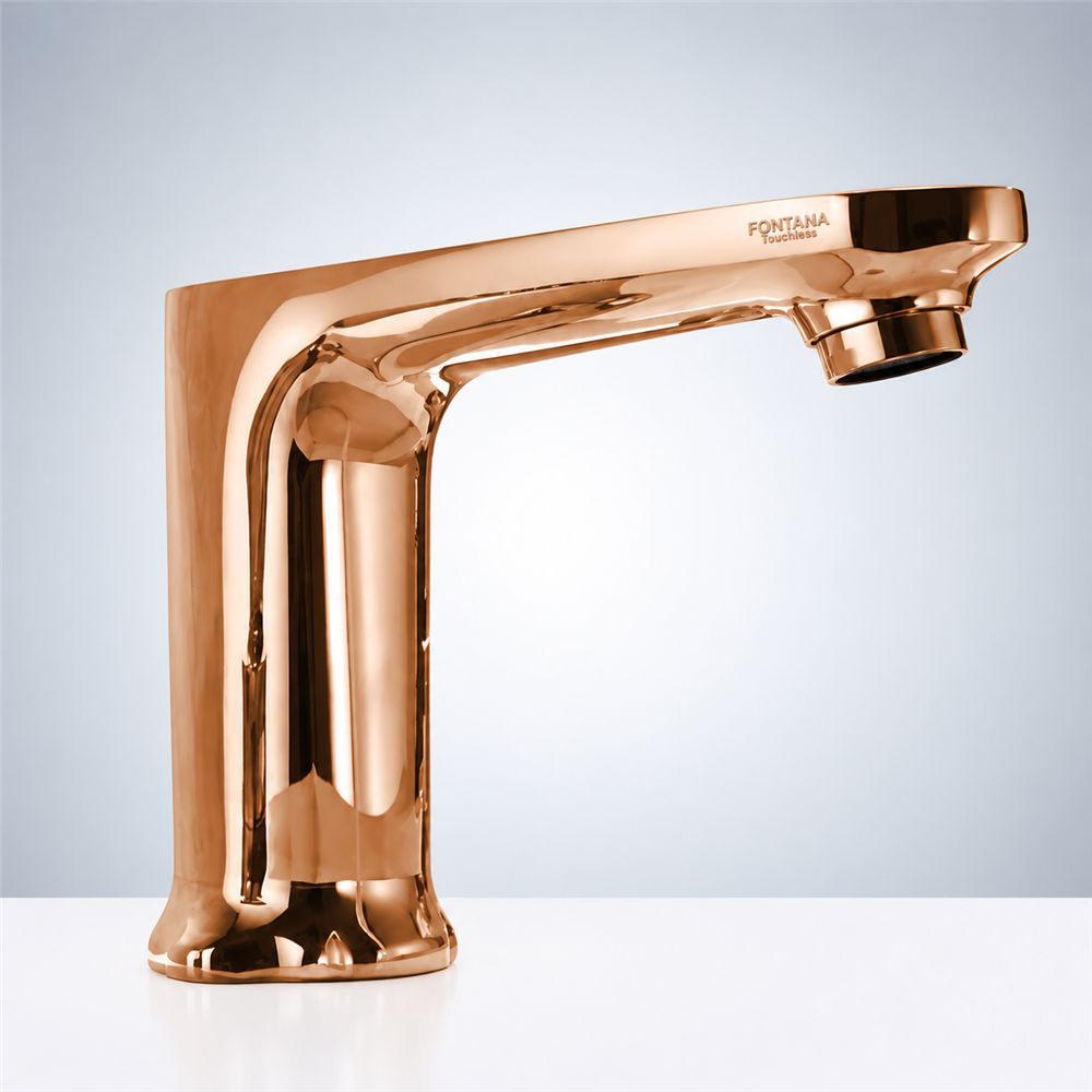Fontana Commercial Rose Gold Automatic Sensor Hands Free Faucet