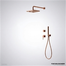 Veriano rose gold thermostatic shower