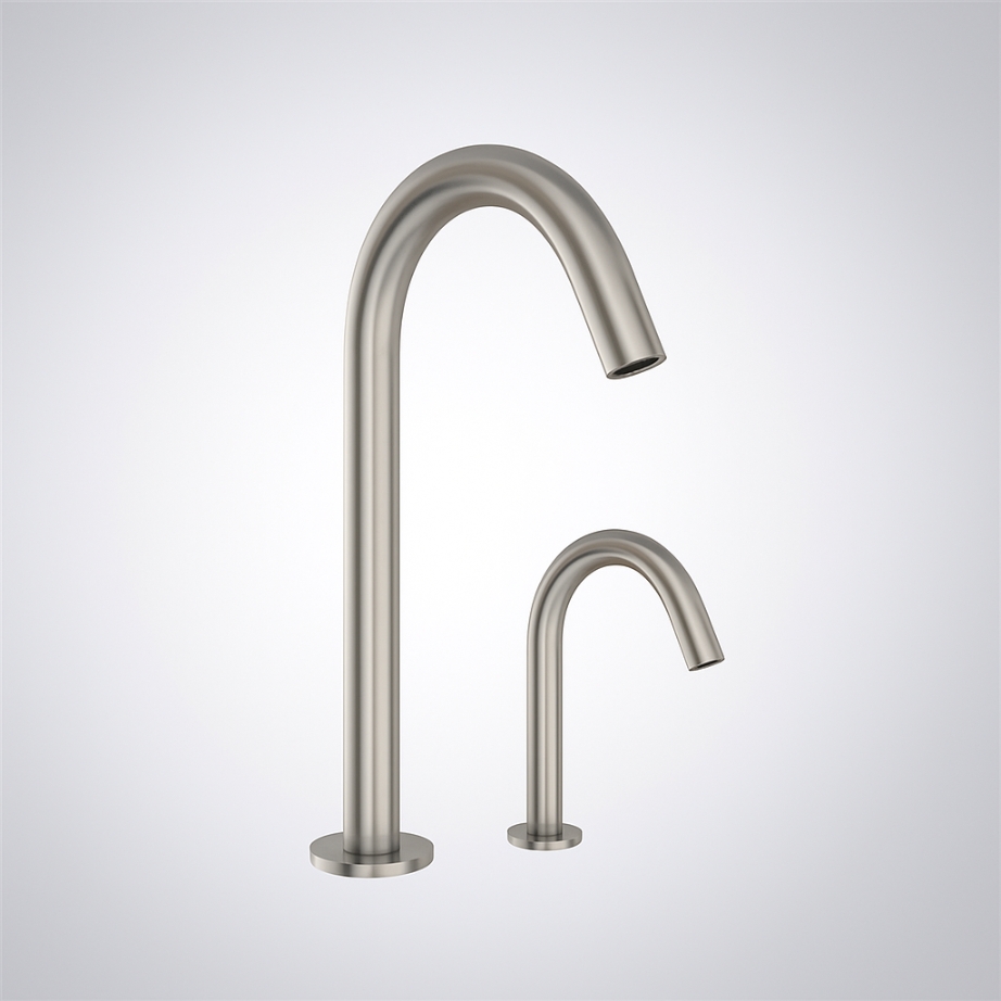 Fontana HygieFlow Brushed Nickel Sensor Faucet and Automatic Soap Dispenser