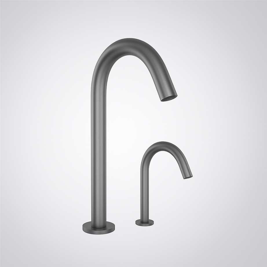 Fontana SwiftFlow Gun Metal Gray Touchless Faucet and Soap Dispenser Set