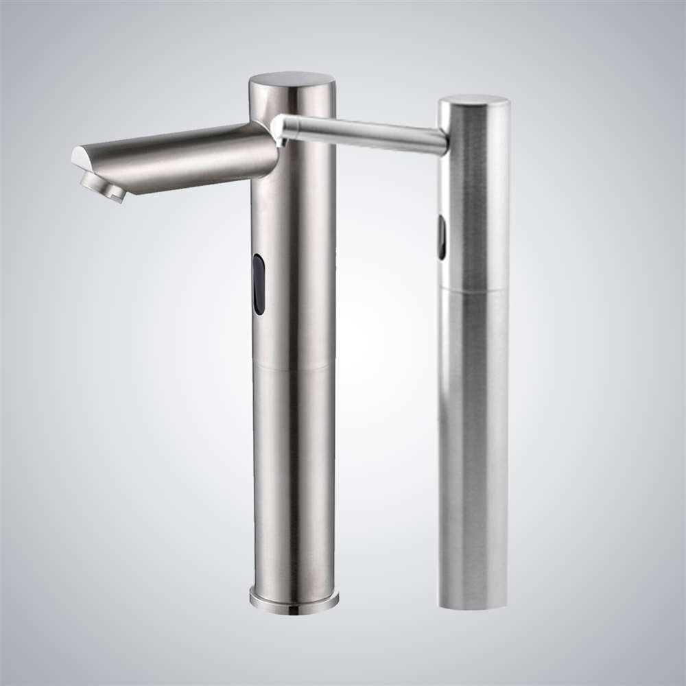 Capri brushed nickel faucet and soap dispenser