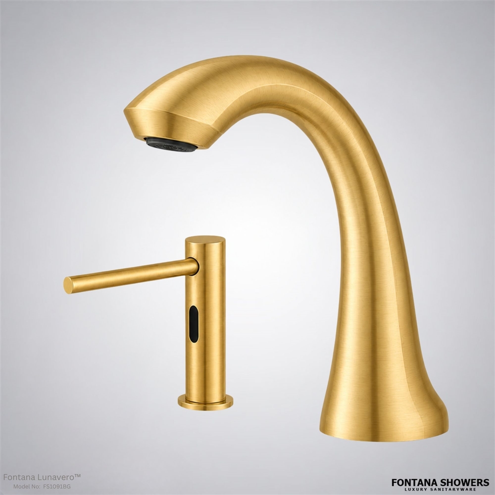 Fontana Lunaveroâ„¢ Touchless Set in  Brushed Gold