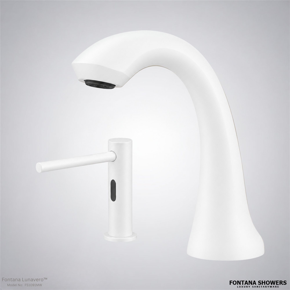 Fontana Lunaveroâ„¢ Touchless Set in  Matte White