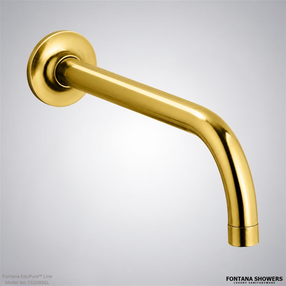 Gold wall-mounted faucet