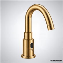 Antique brass touchless faucet