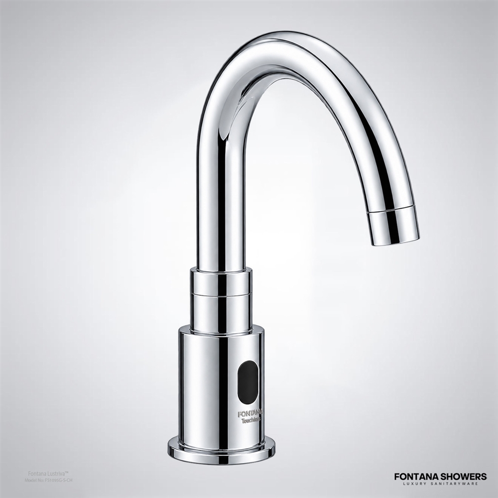 Chrome commercial sensor faucet
