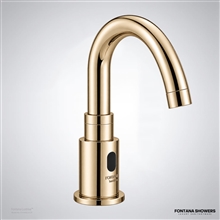 Champagne touchless basin faucet