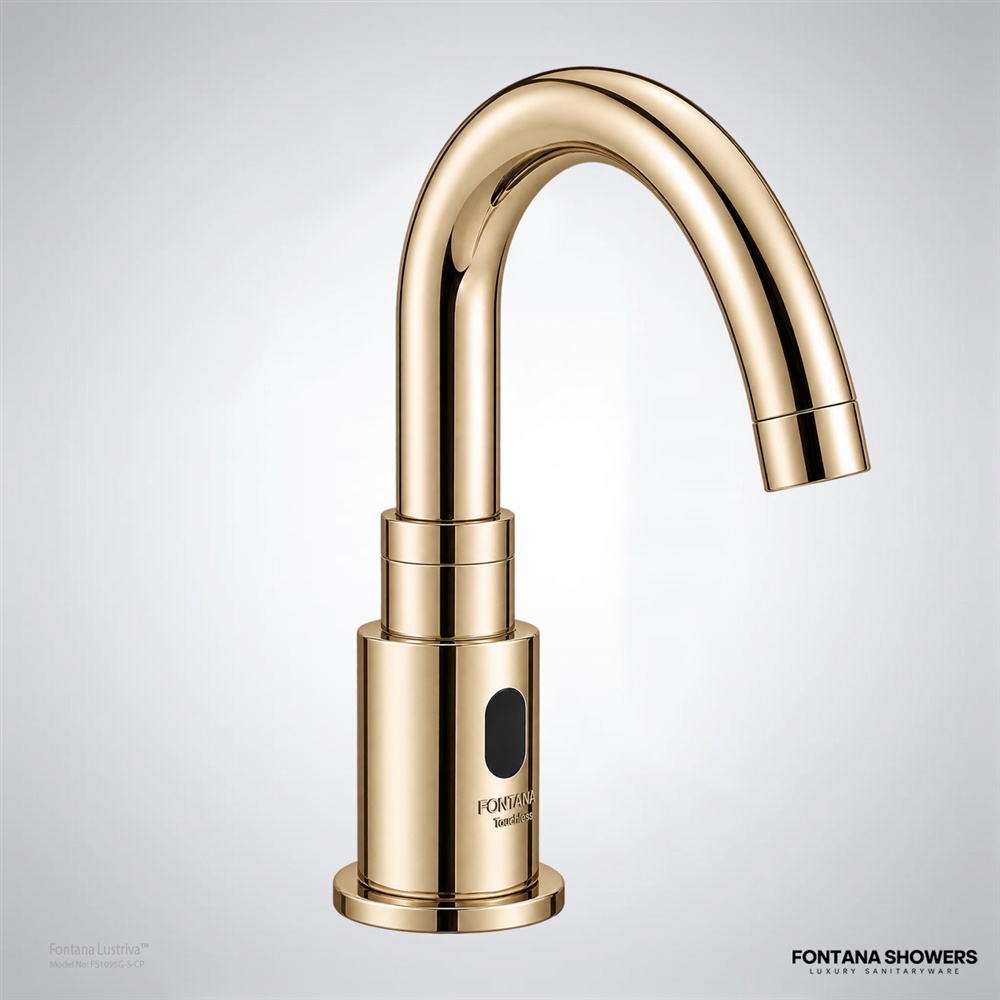Champagne touchless basin faucet