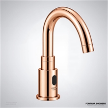 Rose gold commercial sensor faucet