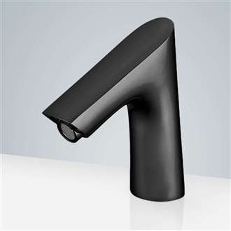 Fontana commercial matte black touchless automatic faucet with battery diagnostics