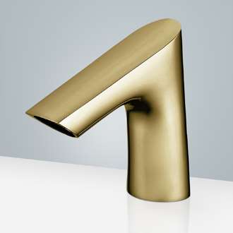 Revit Family Touchless Bathroom Faucet Fontana Commercial Brushed Gold Touch less Automatic Sensor Faucet