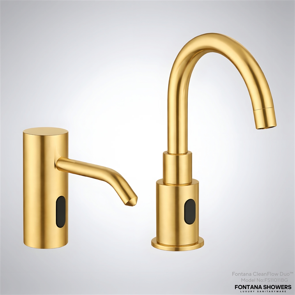 Fontana CleanFlow â„¢ Duo Line â€“ Brushed Gold Sensor