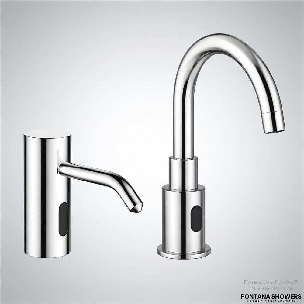 Fontana CleanFlow â„¢ Duo Line â€“ Chrome Premium Touchless Set
