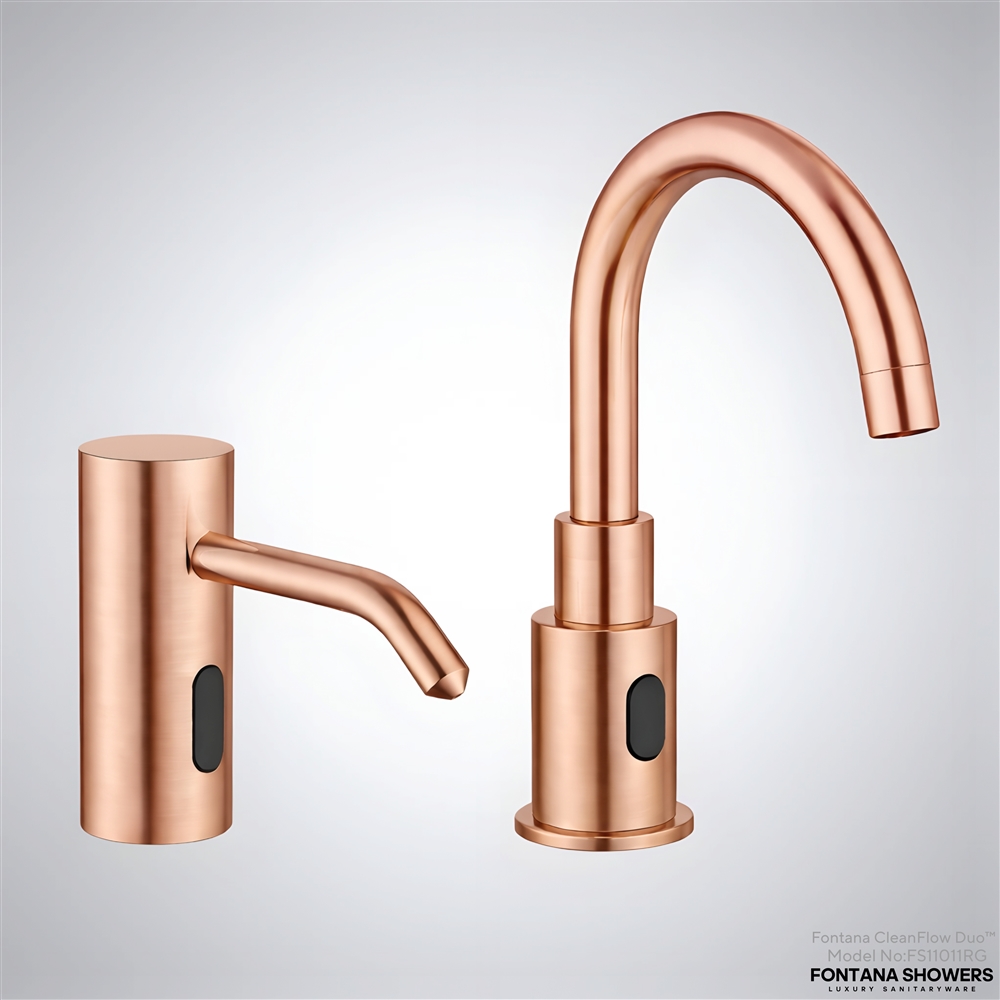 Fontana CleanFlow â„¢ Duo Line â€“ Rose Gold Sensor Control