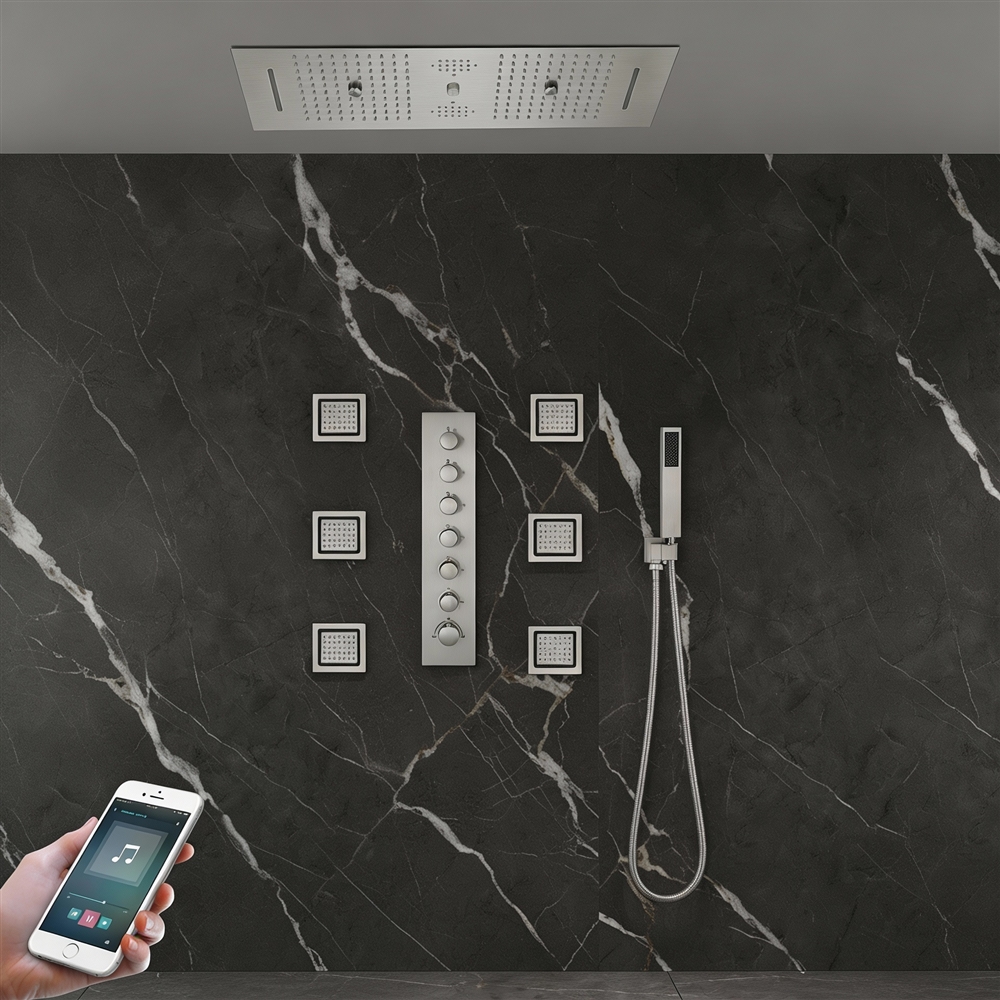 Fontana Lumoriaâ„¢ Chrome LED Ceiling Mount Shower System | Luxury ...