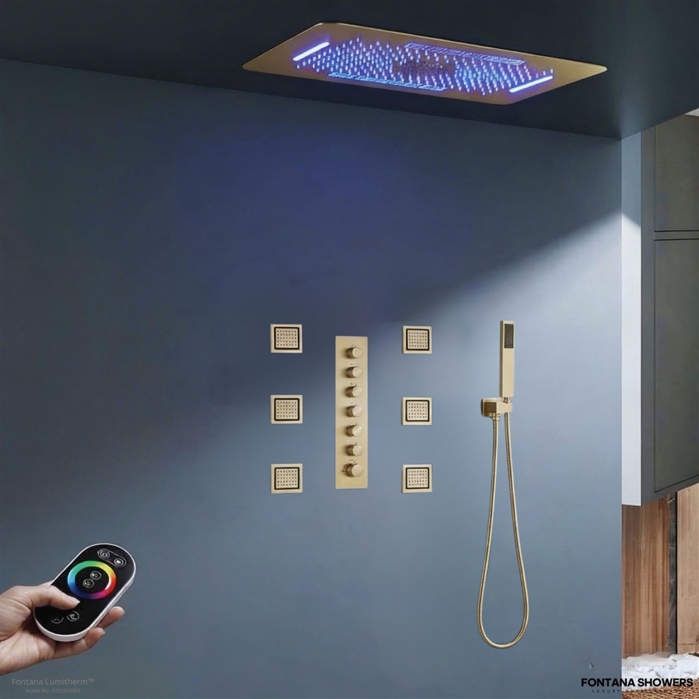 Fontana Lumithermâ„¢ â€“ Brushed Gold Cascade Luxe