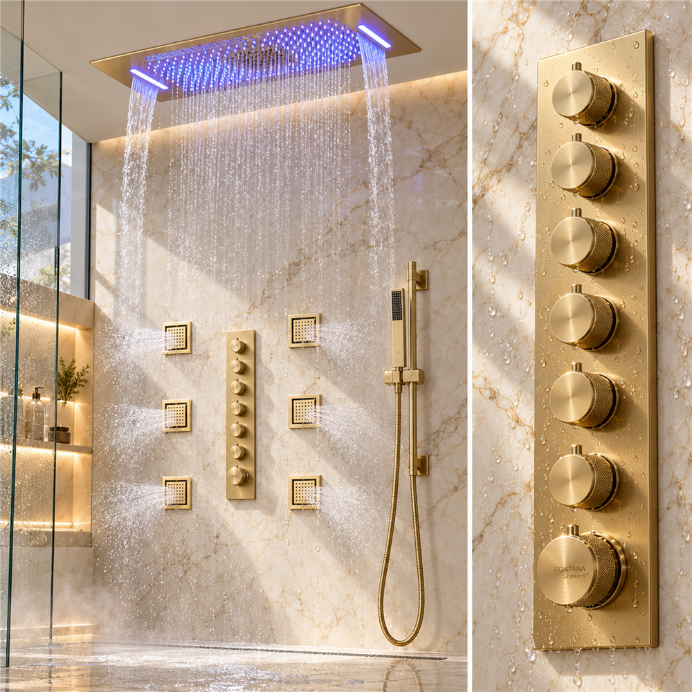 Fontana Lumitherm™ – Brushed Gold Cascade Luxe