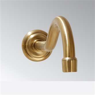Commercial Automatic Wall Mount Brushed Gold Sensor Faucet