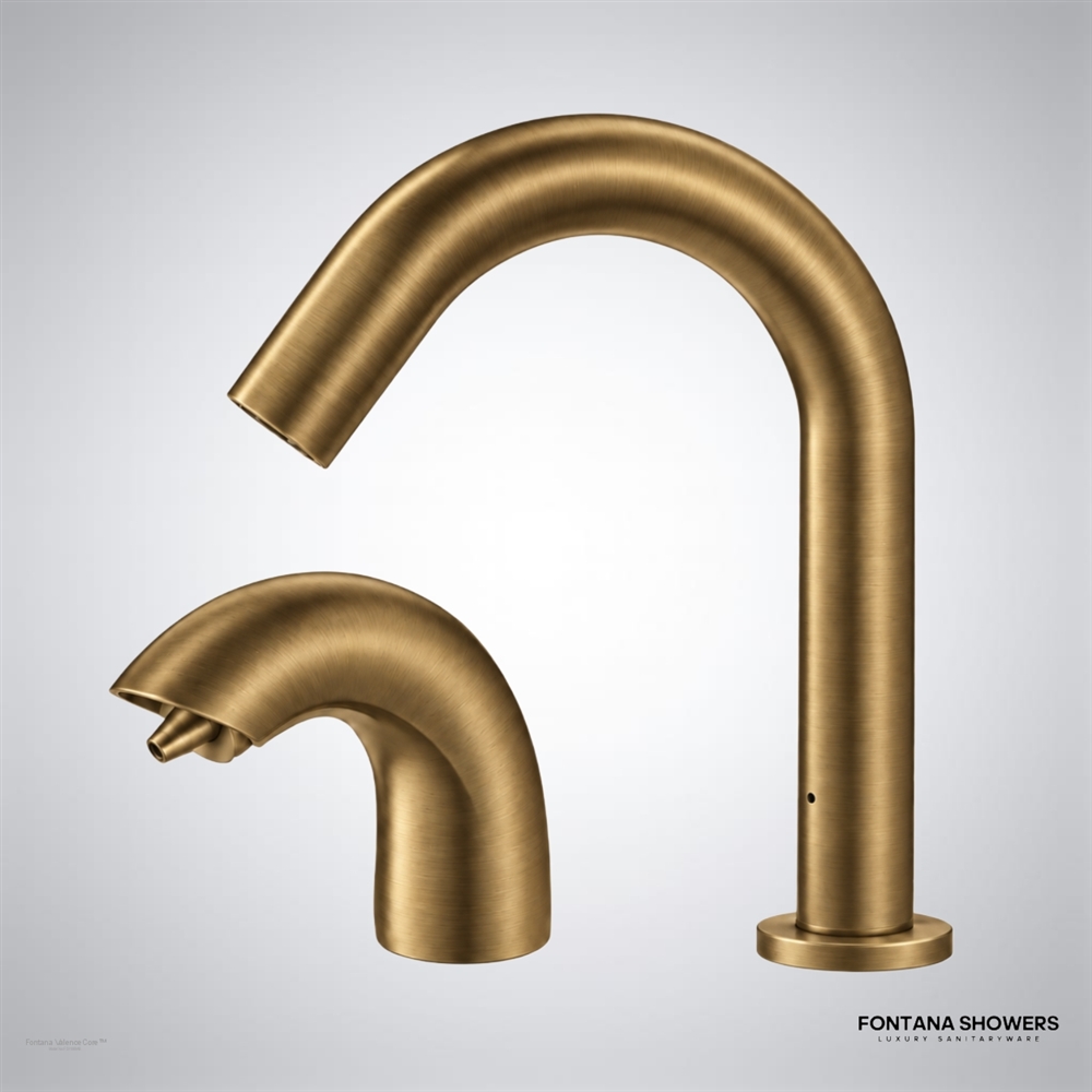 Antique brass sensor faucet set