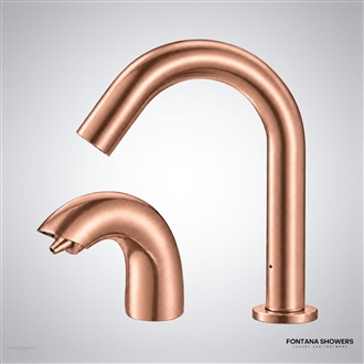 Rose gold sensor faucet set