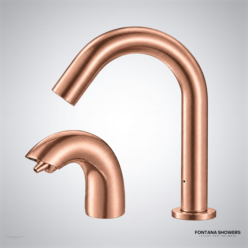 Rose gold sensor faucet set