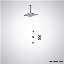 Brushed Nickel Rainfall Shower