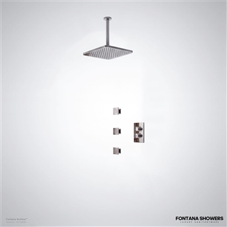 Brushed Nickel Rainfall Shower