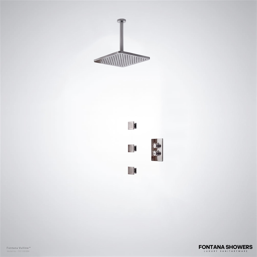 Brushed Nickel Rainfall Shower