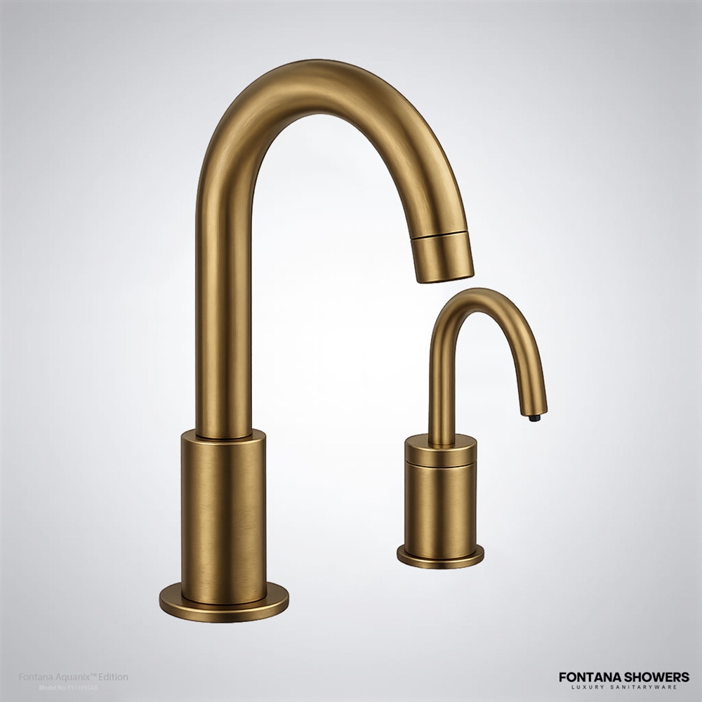 Fontana Aquanixâ„¢ Touchless Set In Antique Brass