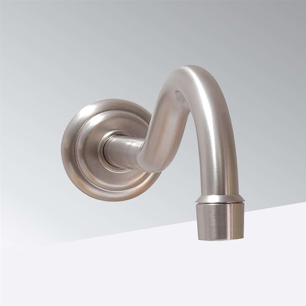 Fontana Commercial Automatic Wall Mount Brushed Nickel Sensor Bathroom Faucet