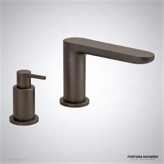 Fontana Sage Stream touchless faucet and soap dispenser in soft graphite bronze