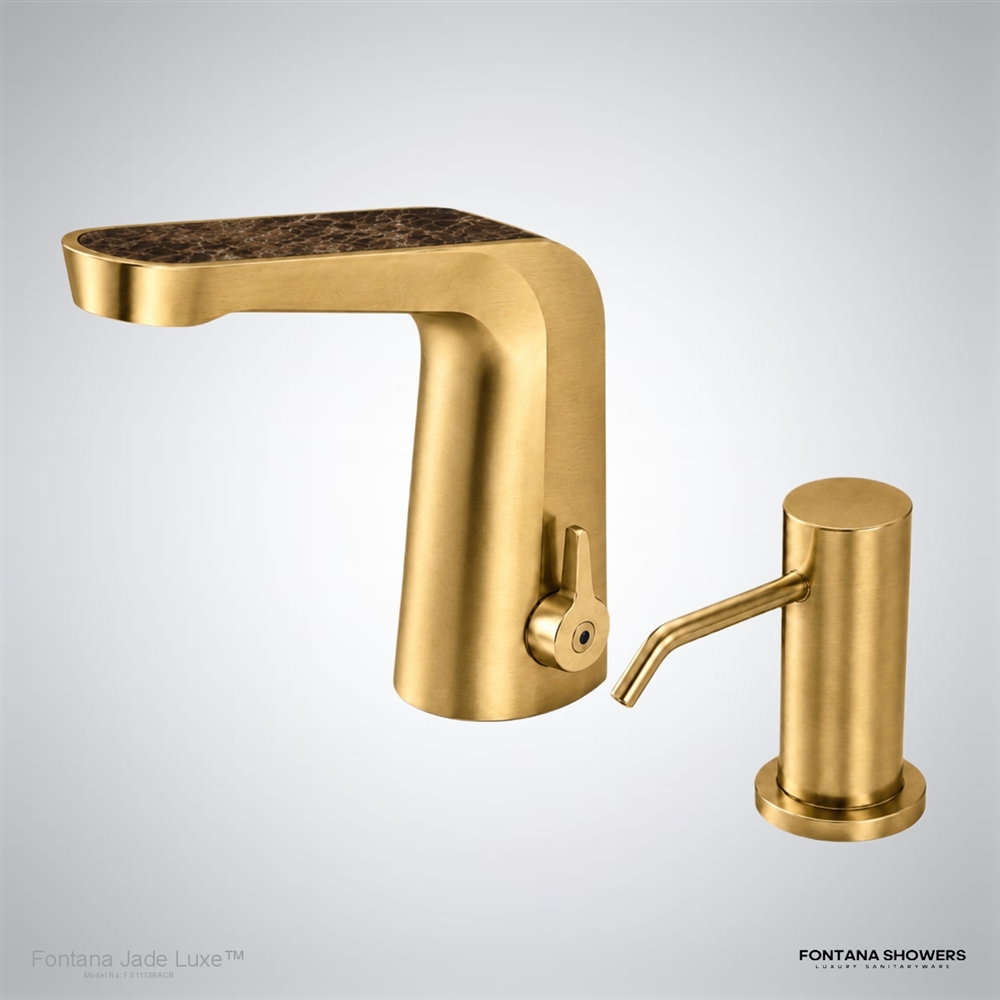 Antique Champagne Emperador Touchless Faucet
